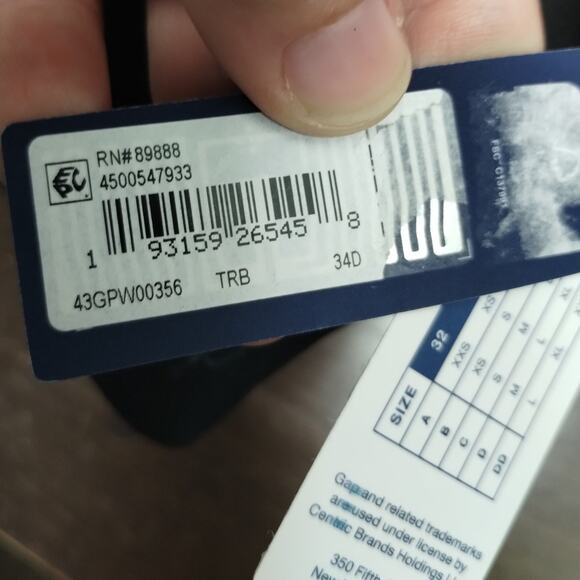 Gap Body NWT Size 34D (Large) Black Everyday Multiway Underwire Padded Bra - Picture 9 of 10